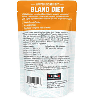 Koha Limited Ingredient Bland Diet Chicken & White Rice Recipe feeding instructions
