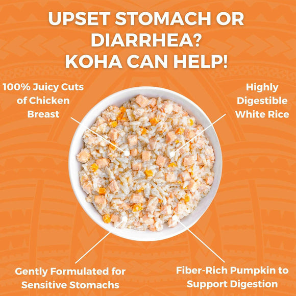 Koha Limited Ingredient Bland Diet Chicken & White Rice Recipe features