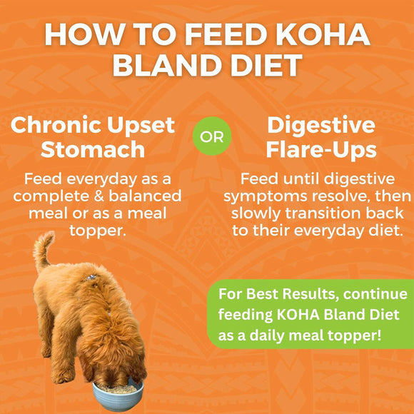 Koha Limited Ingredient Bland Diet Chicken & White Rice Recipe how to feed