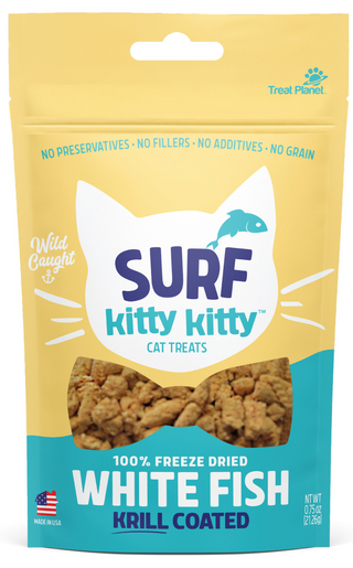 Etta Says! Kitty Kitty 100% Freeze Dried Krill Coated Whitefish Cat Treats (0.6 oz)