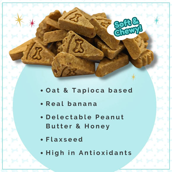 Lazy Dog Pup-PIE & Ice Cream Banana Nut Slice with Honey & Bacon Treats for Dog (5 oz) - Dog Treats 3
