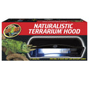 Zoo Med terrarium hood packaging with a chameleon on a branch.