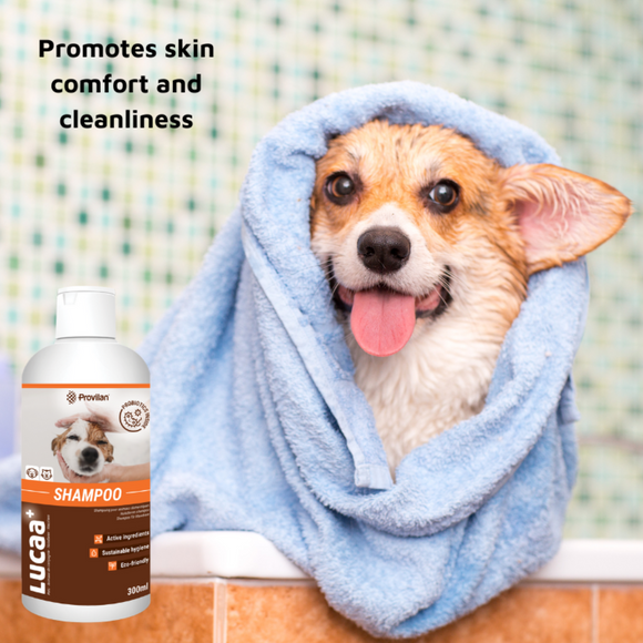 LUCAA+ Pet Probiotic Anti-Itch Shampoo for Sensitive Skin for Dogs, Cats & Horses