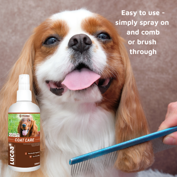 LUCAA+ Pet Coat Care Spray For Dogs, Cats & Horses (300 ml)