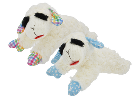 Multipet Spring Lamb Chop Plush Dog Toy 10.5", Assorted Colors