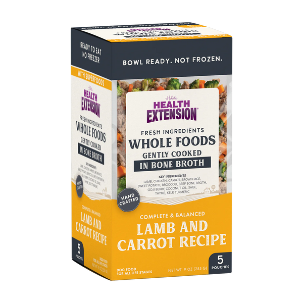 Health Extension Gently Cooked in Broth Lamb & Carrot Recipe Pouches For Dogs 5pk