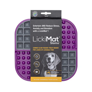 LickiMat Slomo Slow Feeding Lick Mat Purple