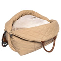 4 Cats & Dogs Mew Mew Car Bed, 17.3x13.4", Caramel open