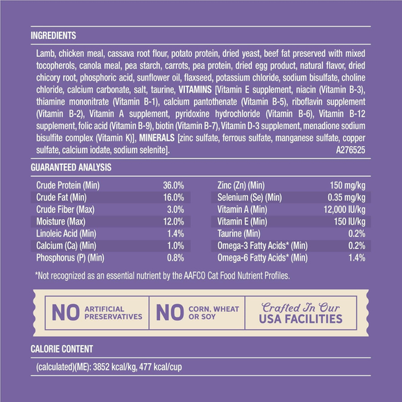 Merrick Purrfect Bistro Grain Free Pasture-Raised Lamb & Carrots Recipe Dry Cat Food