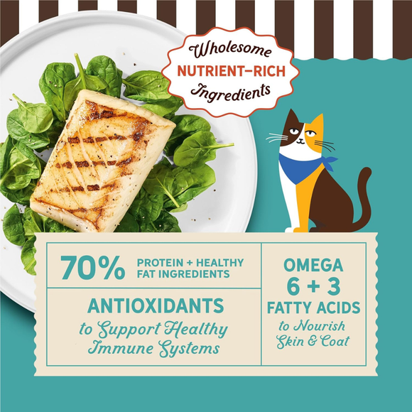 Merrick Purrfect Bistro Grain Free Wild-Caught Ocean Whitefish & Spinach Recipe Dry Cat Food