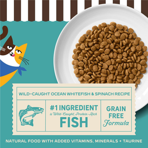 Merrick Purrfect Bistro Grain Free Wild-Caught Ocean Whitefish & Spinach Recipe Dry Cat Food - 0