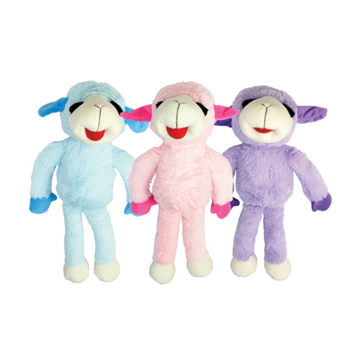 Floppy Lamb Chop Plush Dog Toy, Assorted Colors - 0