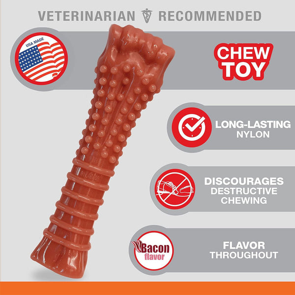 Nylabone Power Chew Durable Dog Toy Bacon Flavor