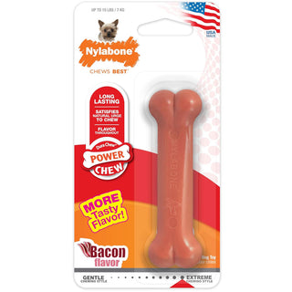 Nylabone Power Chew Durable Dog Toy Bacon Flavor, X-Small