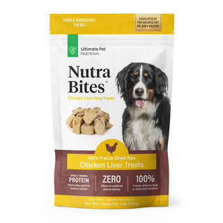 Ultimate Pet Nutrition Nutra Bites Freeze Dried Chicken Liver Treats (4 oz)