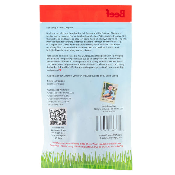 Natural Cravings USA Steer Bully Sticks Dog Chew