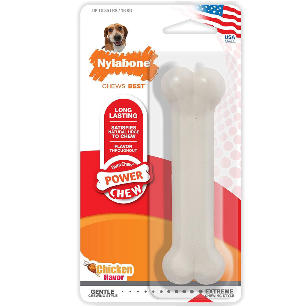 Nylabone Power Chew Durable Dog Toy Chicken, medium/wolf