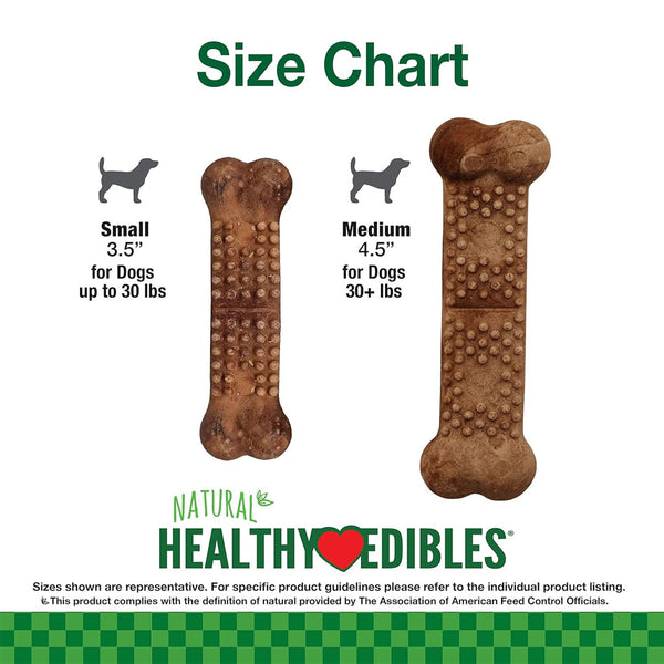 Nylabone Healthy Edibles Meaty Center Beef Flavor Natural Dog Treats