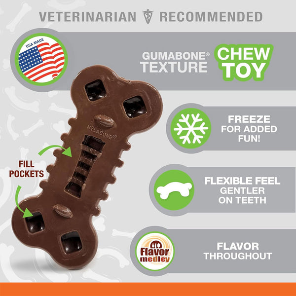 Nylabone Chill & Chew Medley Flavor Flexi Dog Chew Toy