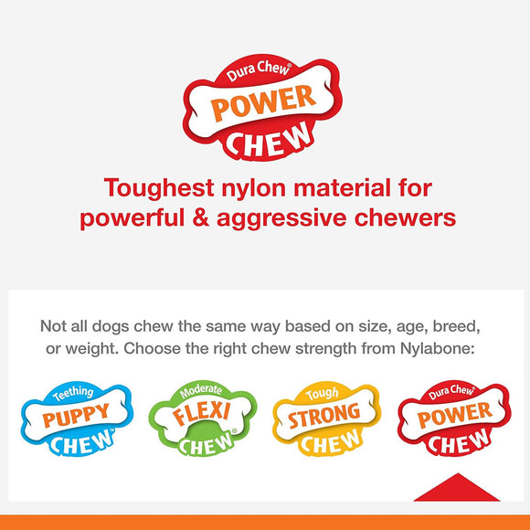 Nylabone Power Chew Rolling Dog Toy, Blue