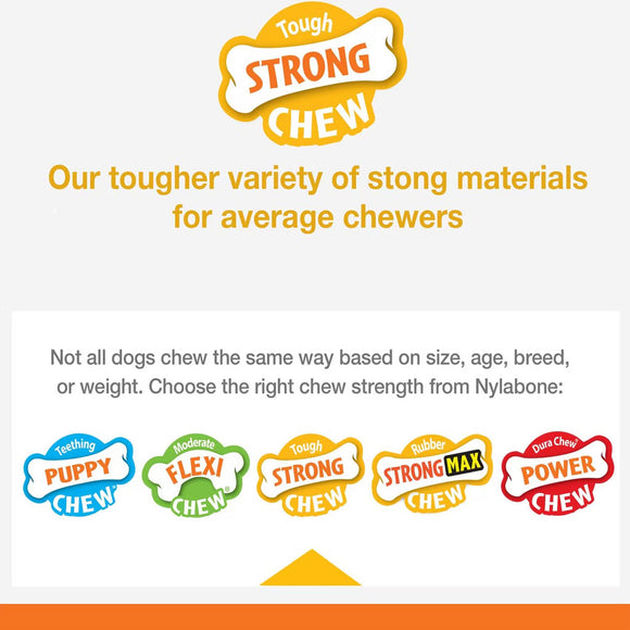 Nylabone Strong Toasted Marshmallow Stick & Peanut Butter Flavor Tough Dog Chew Toy