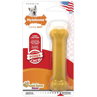 Nylabone Power Chew Peanut Butter Flavored Dog Chew Toy, Small/Regular