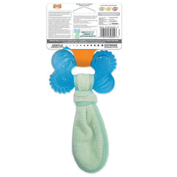 Nylabone Puppy Chew Freezer Teething Chill'n Chew Dog Toy, Peanut Butter Flavor