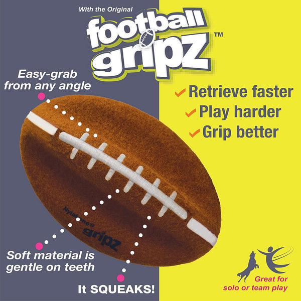 Nylabone Power Play Football Gripz Dog Toy