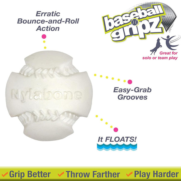 Nylabone Power Play Dog Baseball Gripz