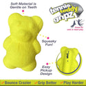 Nylabone Power Play Tennis Teddy Gripz Bear Dog Toy