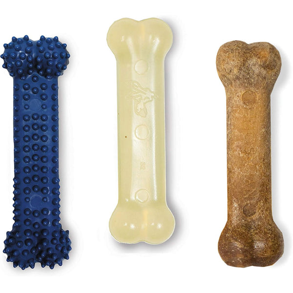 Nylabone Healthy Edibles and Flexi Chew Value Pack, Chicken & Bacon Flavor