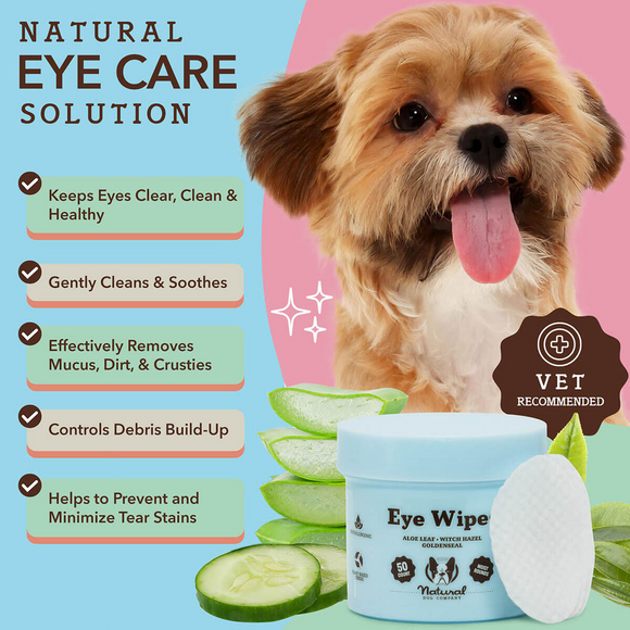 Natural Dog Company Eye Wipes for Dogs (90 wipes)