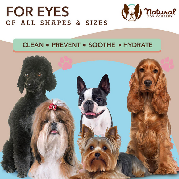 Natural Dog Company Eye Wipes for Dogs (90 wipes)