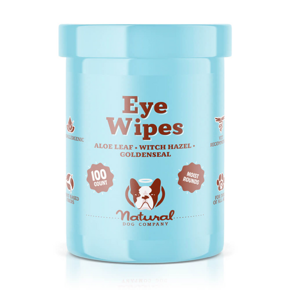 Natural Dog Company Eye Wipes for Dogs (90 wipes)