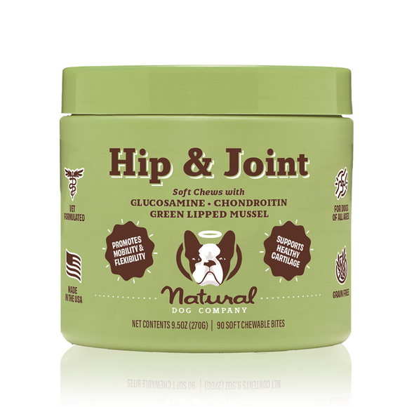 Natural Dog Company Hip & Joint Soft Chews for Dogs (90 Chews)