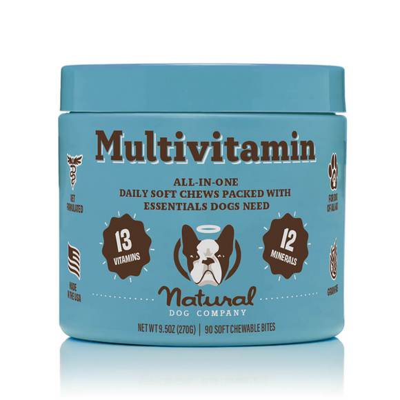 Natural Dog Company Multivitamin All-In-One Soft Chews for Dogs (90 Chews)