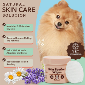 Natural Dog Company Skin Soother Wipes (100 Wipes) - 0