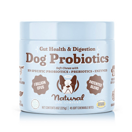 Natural Dog Company Gut Health & Digestion Dog Probiotics (45 Soft Chews) - Probiotic Supplement 1