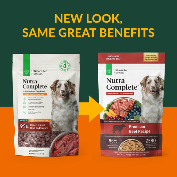 Ultimate Pet Nutrition Nutra Complete Premium Beef Freeze-Dried Raw Dog Food