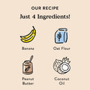 Bocce's Bakery Basics Peanut Butter & Banana Crunchy Biscuits For Dogs (6 oz)