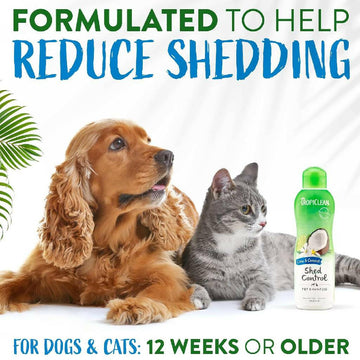 Tropiclean Lime And Coconut Shampoo Deshedding Shampoo for Pets (20 oz)