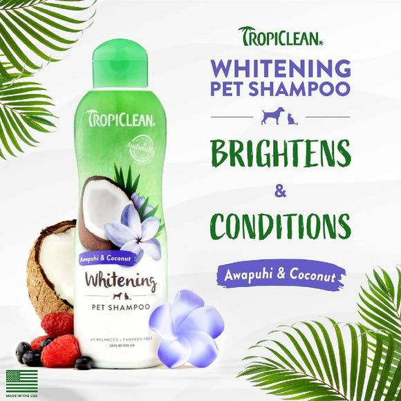 Tropiclean Awapuhi & Coconut Whitening Shampoo for Pets (20 oz)