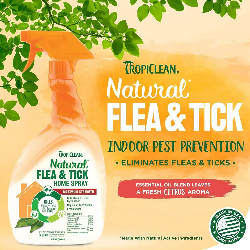 Tropiclean Flea & Tick Home Spray (32 oz)