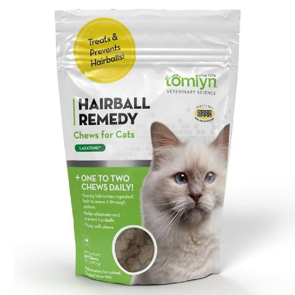 Tomlyn Laxatone Chicken Flavor Hairball Remedy Soft Chews (60 ct)