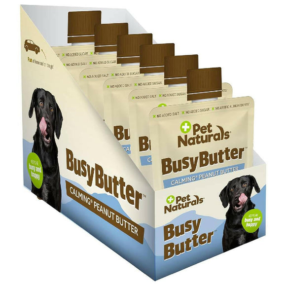 Pet Naturals BusyButter Calming Peanut Butter for Dogs (1.5 oz x 6 pouches)