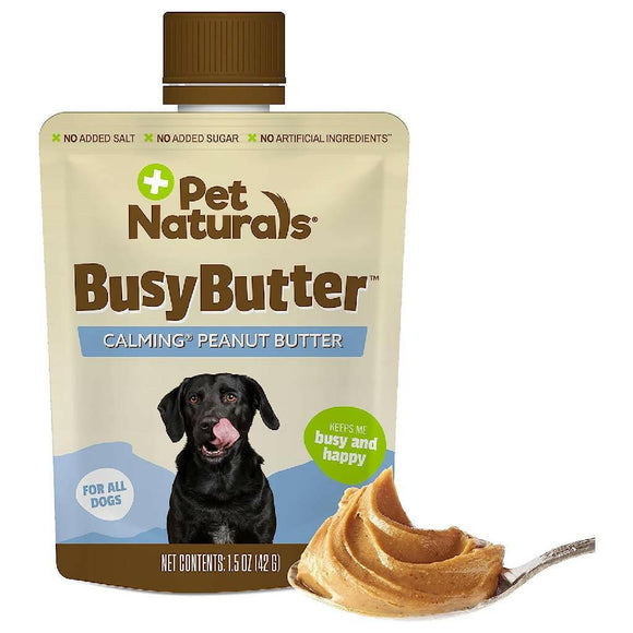Pet Naturals BusyButter Calming Peanut Butter for Dogs (1.5 oz x 6 pouches)