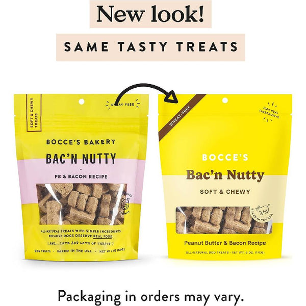 Bocce's Bakery Bac'N Nutty Crunchy Biscuits For Dogs (6 oz)