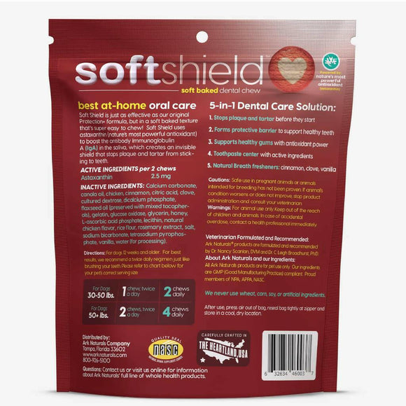 Ark Naturals 5-in-1 Soft Shield Protection+ Brushless Toothpaste Chews for Large Dogs (18 oz)