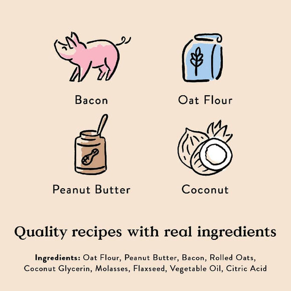 Bocce's Bakery Bac'N Nutty Crunchy Biscuits For Dogs (6 oz)