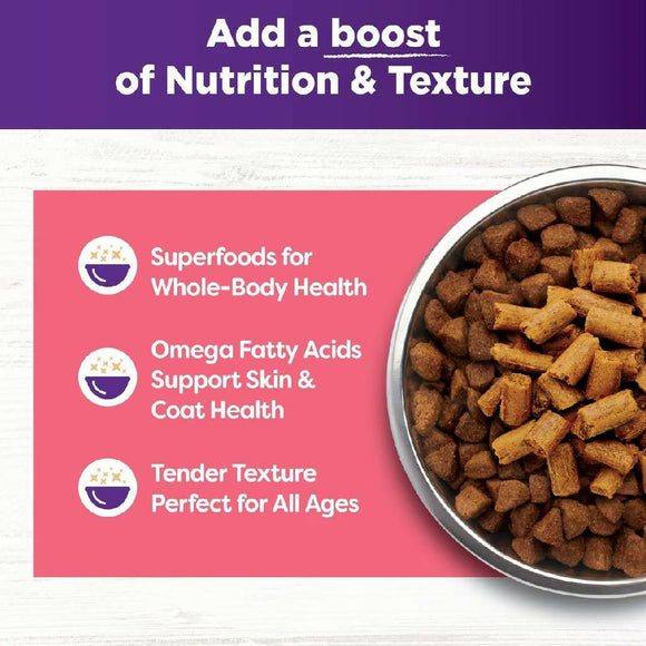 Wellness Bowl Boosters Tender Toppers Grain-Free Lamb & Salmon Dog Food Topper (8 oz)
